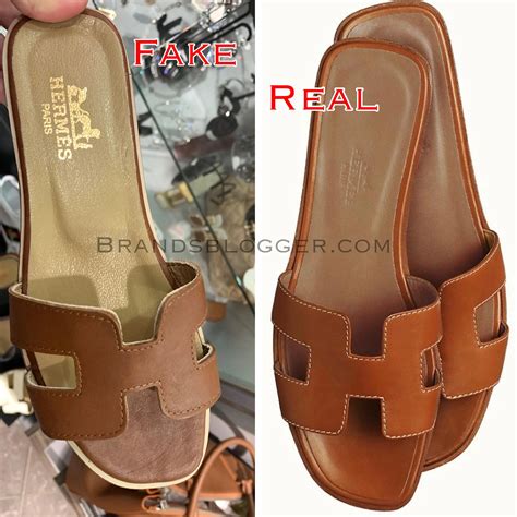 hermes oran sandals real vs fake